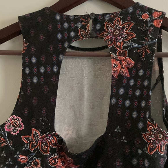 Holister Navy Floral Print Dress, Sz S - Picture 3 of 6